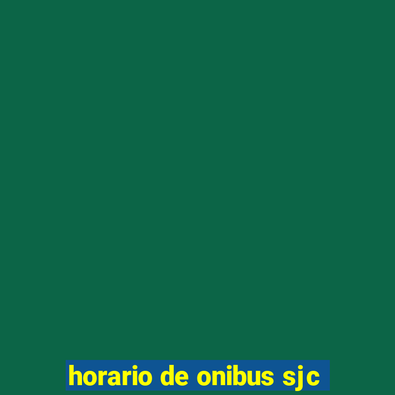 horario de onibus sjc