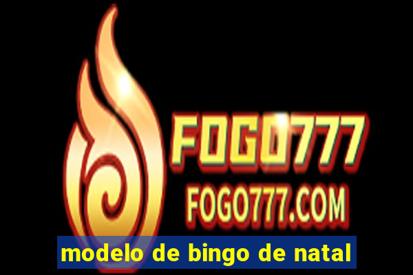 modelo de bingo de natal