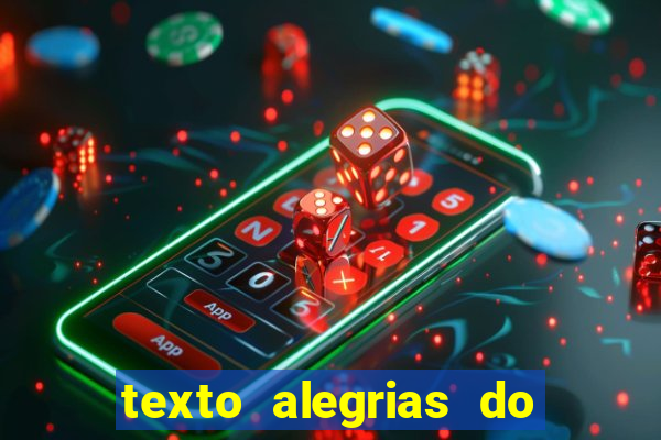 texto alegrias do natal com interpretação e gabarito