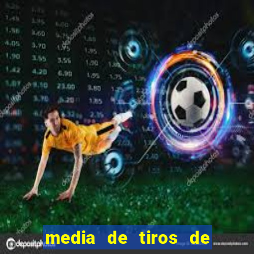 media de tiros de meta por jogo