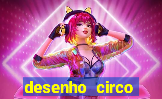 desenho circo digital para colorir