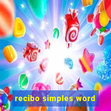 recibo simples word